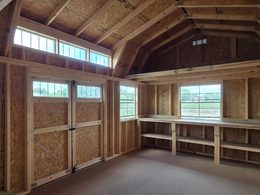 Lofted Dormer Shed Interior