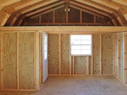 Side Porch Lofted Barn Interior