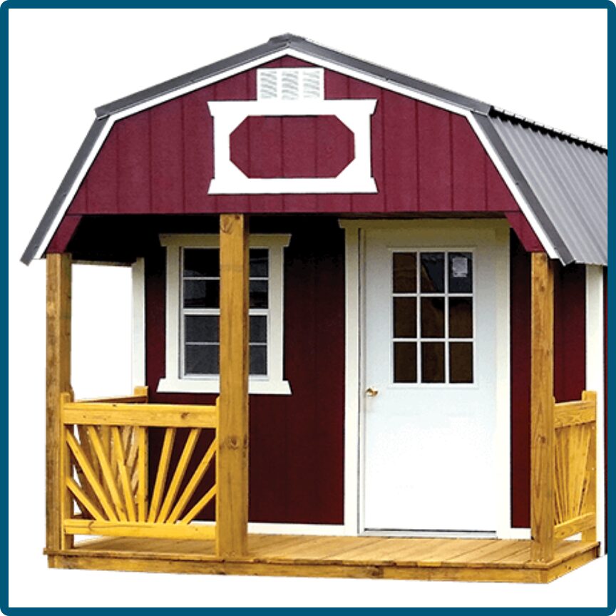 Extra porch posts and railing